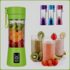 hand juicer maker fruit blender usb blender kitchen mixer kitche-6-Blade Portable Home USB Rechargeable Electric Fruit Extractor Juice Blender Machine(random color)