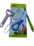 4-Piece Kitchen Cooking Utensils Set – Grater, Magic Peeler, Knife & Bottle Opener Combo for Fruits & Vegetables