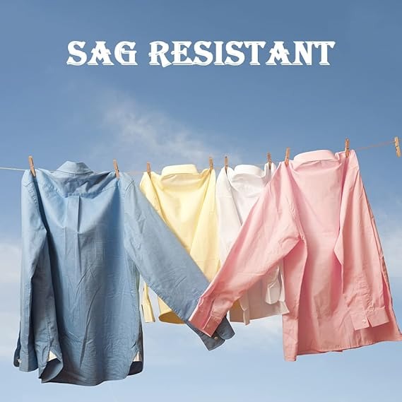 Portable Laundry Rope Clothesline – Adjustable Clothes Drying Line with Hooks