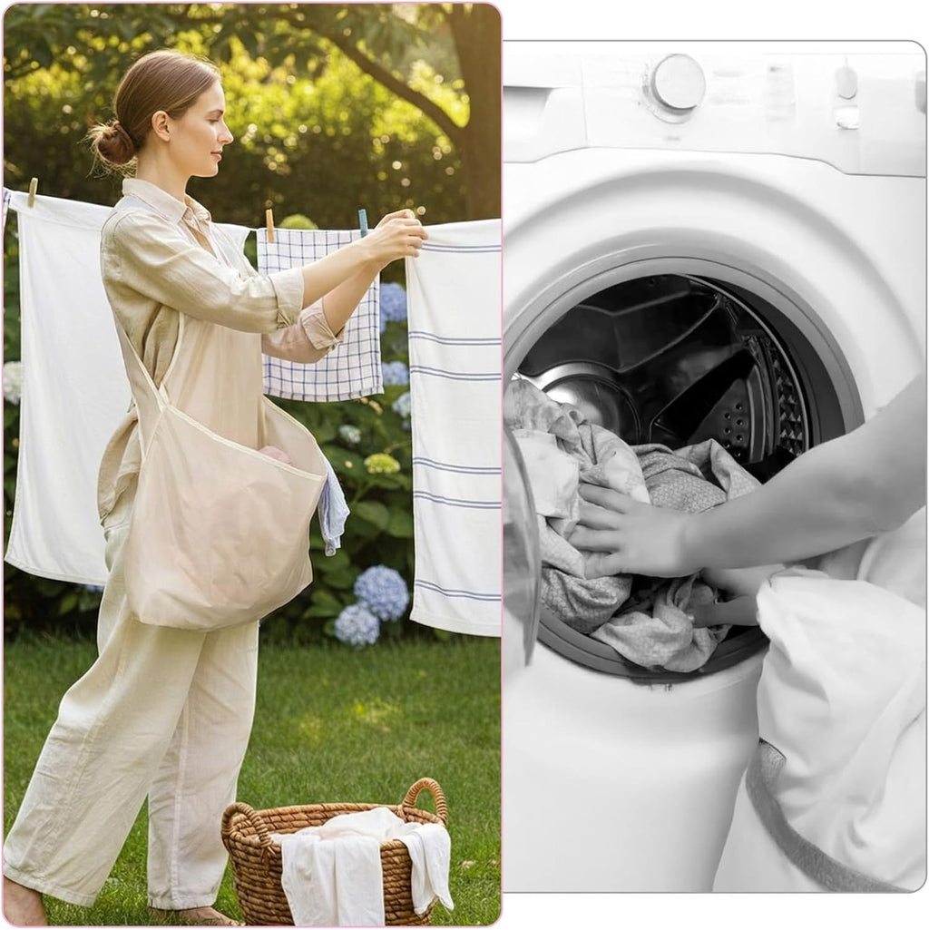 Laundry Bag Apron With Pocket